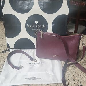 Kate Spade New York Hudson Pebbled Leather Plum Crossbody Bag